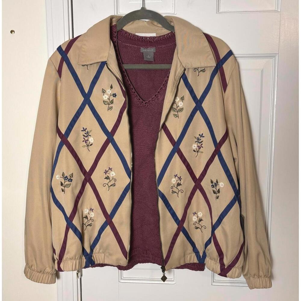 Vintage Embroidered Zip Up Jacket 12P